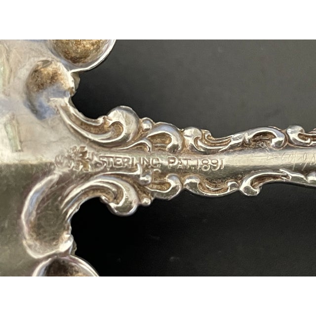 Silver Whiting Manufacturing Co. Louis XV Sterling 1891 Preserve Serving Spoon For Sale - Image 8 of 9