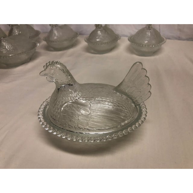 Vintage 1980s Glass Chicken Figure Bowl or Candy Dish For Sale - Image 12 of 12