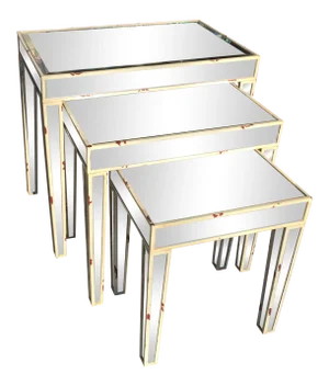 Mirrored Nesting Tables - Set of 3