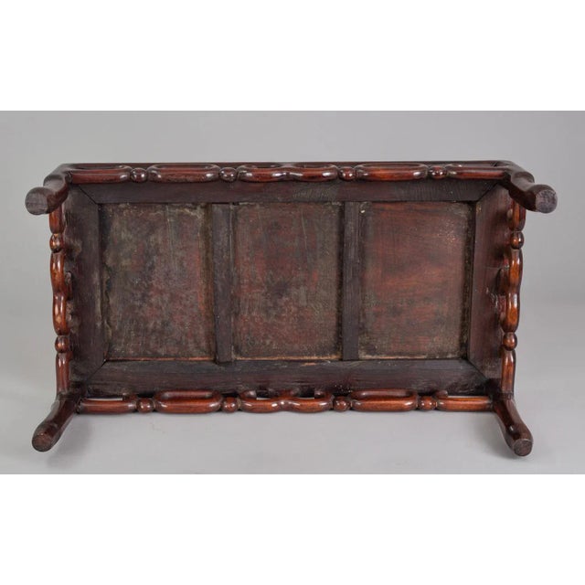 Brown Chinese Hardwood Low Table For Sale - Image 8 of 9
