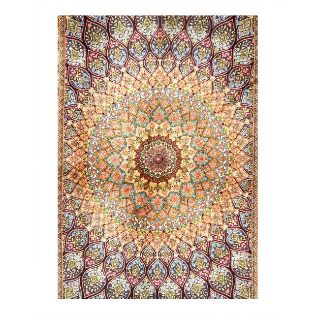 Viscose on a cotton foundation with a medallion This rug has a dense, soft pile, and excellent quality, to ensure that you...