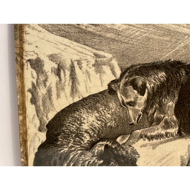 1870s Edwin Landseer Stoke on Trent Fireplace Tile For Sale - Image 4 of 6