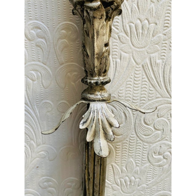 Metal Mid Century MarCo California Silver Palm Tree Coastal Sconce For Sale - Image 7 of 13