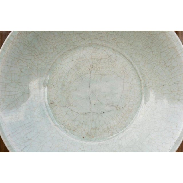 Antique Chinese Ming Dynasty Longquan Celadon Charger, 1644 For Sale - Image 3 of 18