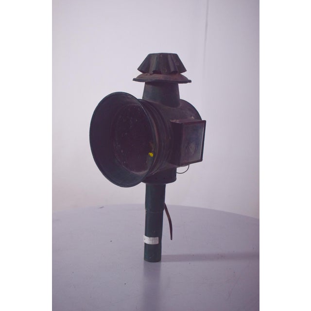 Antique Danish Metal Street Lantern, 1950 For Sale - Image 4 of 12