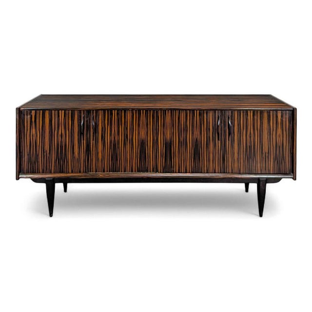 Scandinavian Sideboard in Macassar Ebony and Sycamore, 1960s For Sale - Image 9 of 9