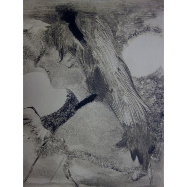 Modern Edgar Degas, Girl with Blond Hair, Original Engraving, 1935 For Sale - Image 3 of 4