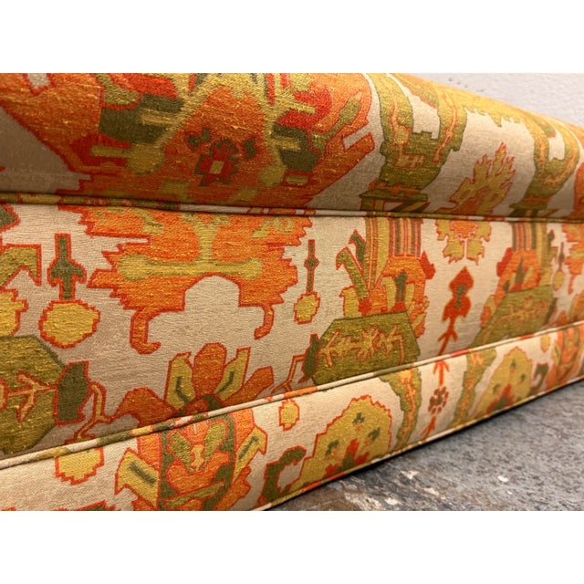 Patricia Edwards for Partridge Bespoke Upholstered Ottoman + Casters For Sale - Image 9 of 12