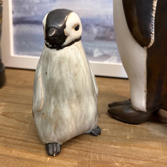 1950s Mid Century 1950s Penguin Pair, by Anderson Design Studio of Maine Hand Made Ceramic Sculpture For Sale - Image 5 of 12