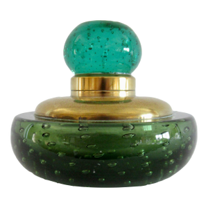 Italian Hand-Blown Murano & Brass Incense Atomizer With Bubble Inclusions, Exclusively for Bergdorf-Goodman