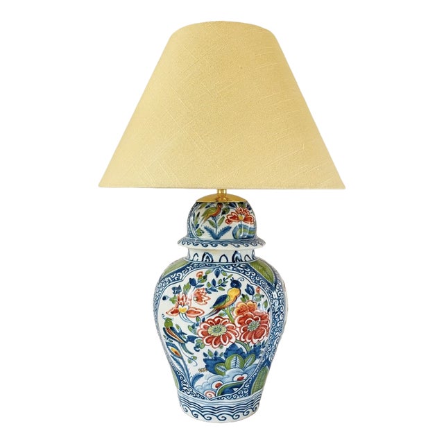 Antique Table Lamp from Royal Tichelaar Makkum For Sale