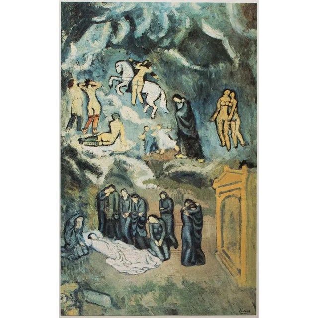 Printmaking Materials 1985 After Pablo Picasso, "Evocation" Parisian Full-Color Print For Sale - Image 7 of 8