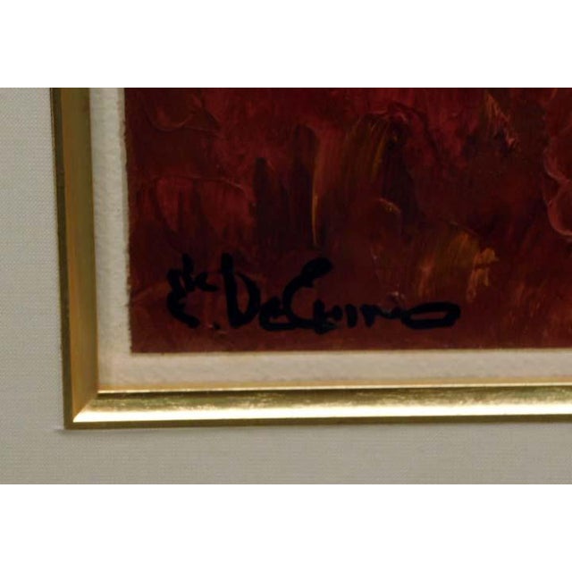 Impressionist Elio Dechino "Forenoon" Original Oil on Paper Landscape Hand Signed For Sale - Image 3 of 3