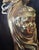 19thc French Art Nouveau Gilt Bronze "Beautiful Baby Face" Sconce With Designer Art Glass Period Shade For Sale - Image 9 of 18