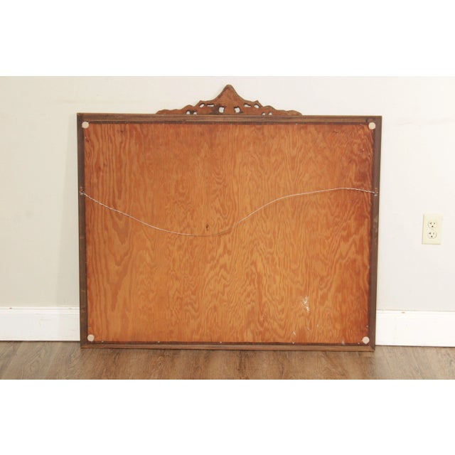 Vintage Gilt Frame Etched Masted Ship Wall Mirror For Sale - Image 12 of 13