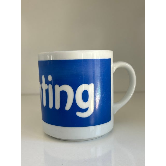Timeless vintage cups a set of 4 makes a morning coffee feels like an Oceanside getaway on a yacht. Blue and white style...