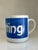 Timeless vintage cups a set of 4 makes a morning coffee feels like an Oceanside getaway on a yacht. Blue and white style...