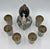 Emilia Castillo 1960s Mexican Alpaca Silver & Abalone Bird of Paradise Pitcher Set - 7 pcs For Sale - Image 4 of 18