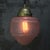 French pink coloured glass pendant lamp Brass glass holder 2 meter black cotton flex E26 / E27 Up to 250V (Europe/UK...