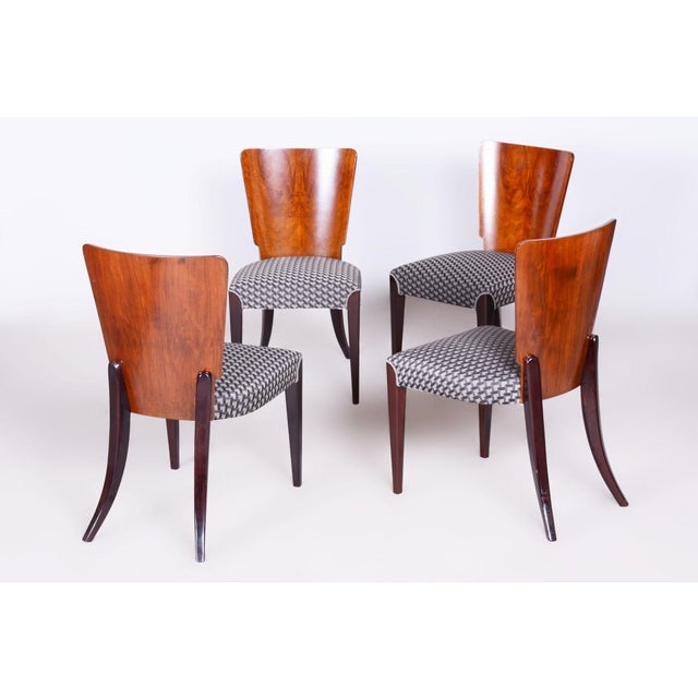 Art Deco Chairs in Beech attributed to Jindřich Halabala for Up Závody, Czechia, 1930s, Set of 4 For Sale - Image 4 of 12