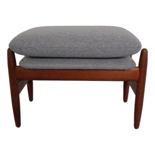 Teak Stool or Ottoman by Hans Olsen for Frem Røjle, Denmark, 1960s For Sale