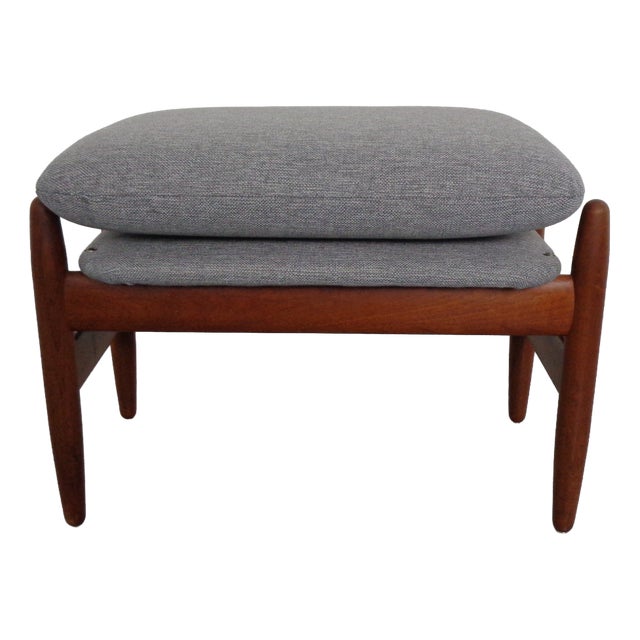 Teak Stool or Ottoman by Hans Olsen for Frem Røjle, Denmark, 1960s For Sale