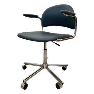 Vintage Sophisticated Blue Desk Chair by Kovona, 1970s For Sale