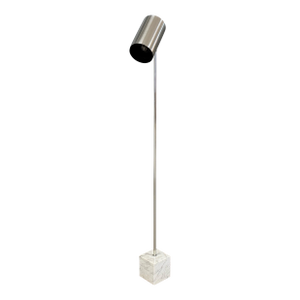 Robert Sonneman Style Chrome and Marble Floor Lamp