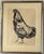 Mary Jane Bigler (American - mid 20th century) sumi brush ink drawing of a rooster or cockerel 1964. Beautifully framed...