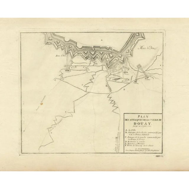 Attack Plan of Douay Fortress, France, 1710 For Sale - Image 6 of 12