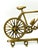 Vintage Brass Bicycle Wall Hook Rack – Sports Motif Bike Key Holder For Sale - Image 9 of 10