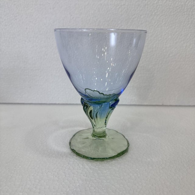 Postmodern Bahia Glass Set in Blown Glass by Bormioli Rocco, Italy, 1980s, Set of 8 For Sale - Image 12 of 18