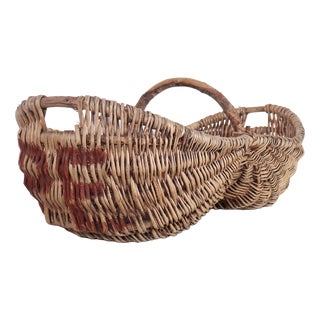 French Grape Picking Basket, 1920s For Sale