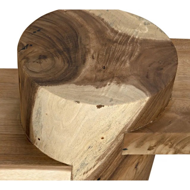 Noir Tabula Side Table, Munggur Wood For Sale - Image 4 of 6