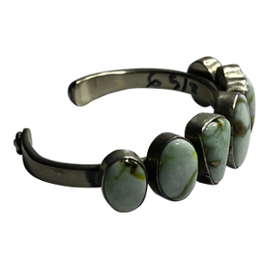 1990s Spectacular Sam Lewis Navajo Native American Turquoise Cuff