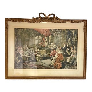 Antique Mozart at the Court of Marie Antoinette Lithography With Frame For Sale