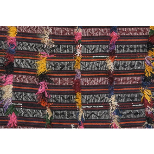 Vintage Colorful Angora Wool Shaggy Rug 3'7" X 5'2" For Sale In Philadelphia - Image 6 of 13