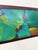 Teal Late 20th Century Framed Original Abstract Acrylic Painting Teal Green Still Life Art, Wood Frame For Sale - Image 8 of 14