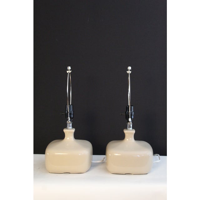 Ceramic Mid 20th Century Design Technics Influence. - a Pair For Sale - Image 7 of 11