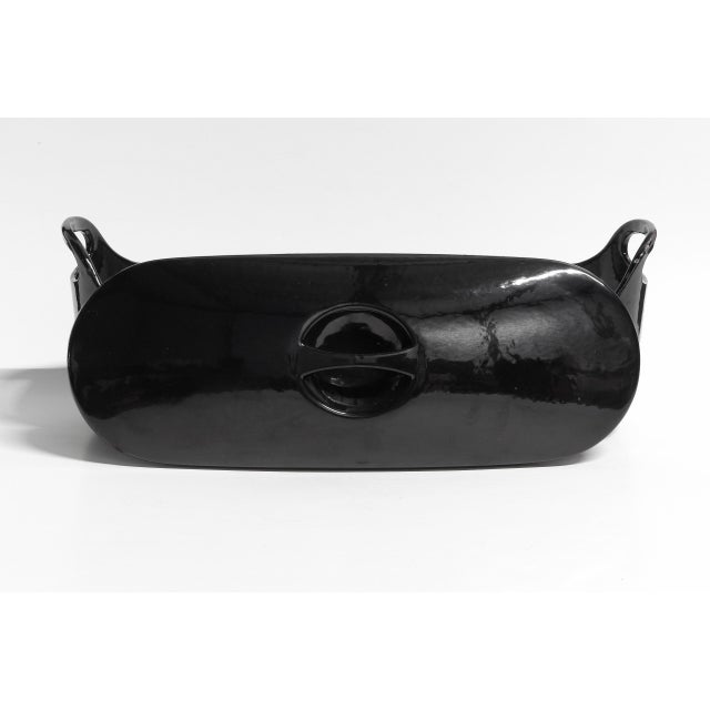 Metal 1960s Timo Sarpaneva for Rosenlew Finland Enamel Cast Iron Fish Terrine Cookware For Sale - Image 7 of 10
