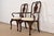 Queen Anne Ethan Allen Queen Anne Solid Mahogany Armchairs or Dining Captain Chairs, Pair For Sale - Image 3 of 12