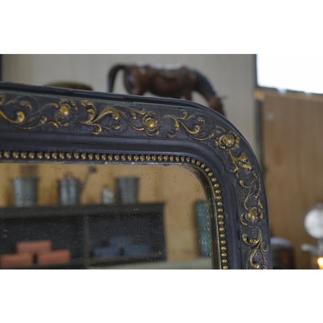 Louis Philippe Mercury Mirror with Pine and Plaster Structure, 1850s For Sale - Image 6 of 11