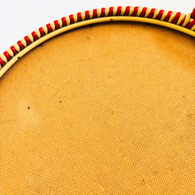 Mid Century German Woven Circular Tray For Sale - Image 9 of 11