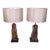 Late 20th Century Signed John Glick Ceramic Lamps With 3 Way Switch - a Pair For Sale
