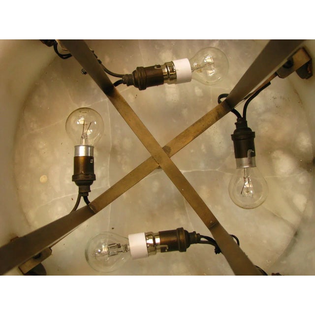 French Art Deco Alabaster Chandelier, 1925 For Sale - Image 14 of 15