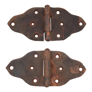 Pair of Antique Cast Iron Butterfly Door Hinges
