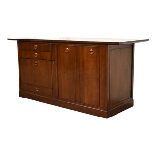Edward Wormley for Dunbar Mid-Century Modern Walnut and Rosewood Sideboard Credenza | Circa 1960s For Sale