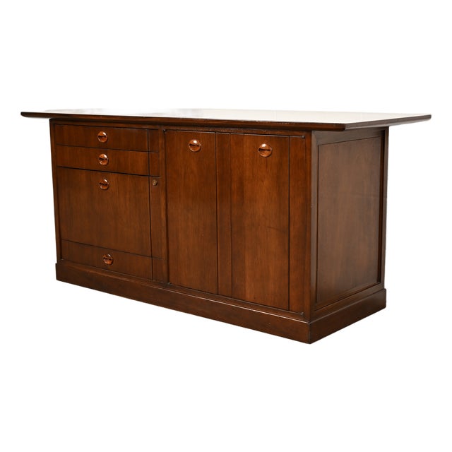 Edward Wormley for Dunbar Mid-Century Modern Walnut and Rosewood Sideboard Credenza | Circa 1960s For Sale