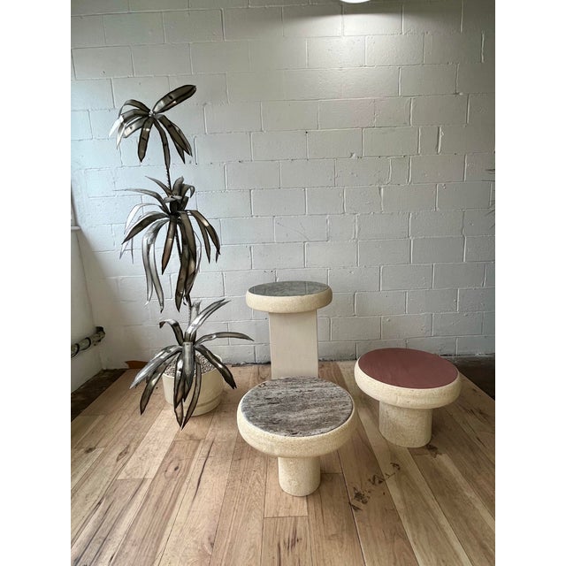 Maitland - Smith 1980s Postmodern Mactan Stone and Marble Tables, Set of 3 For Sale - Image 4 of 12