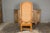 Orkney Island Midcentury Scottish Canopy Chair with Hand Woven Straw Back For Sale In Atlanta - Image 6 of 12